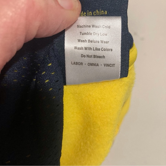 Michigan Wolverines Blue & Yellow Hoodie with Kangaroo Pocket, Small - Picture 3 of 9